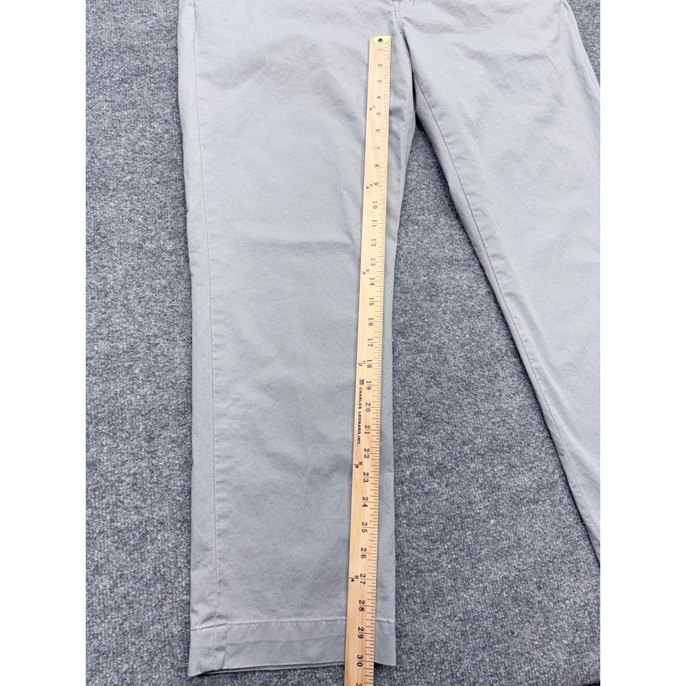 Polo Ralph Lauren Mens 38x30 Stretch Straight Fit Chino Pants Grey Cotton Twill - Picture 3 of 9